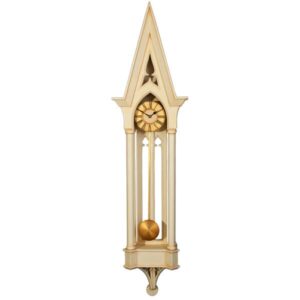 Gothic style large Vintage Wall Clock in white.