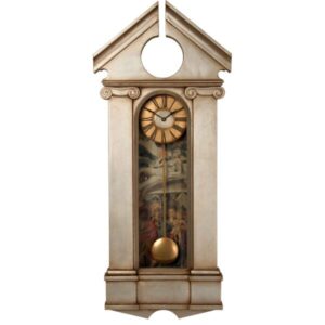Classical Style large Vintage Wall Clock with Palladian Pediment.