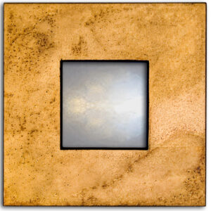 flat art deco mantel clock with silver and gold body