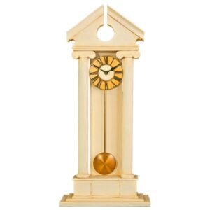 Classical style Pendulum Mantel Clock with Palladian Pediment.