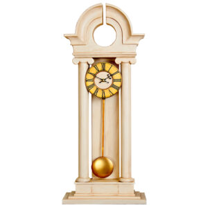 Classical Style Pendulum Mantel Clock with Regency pediment.