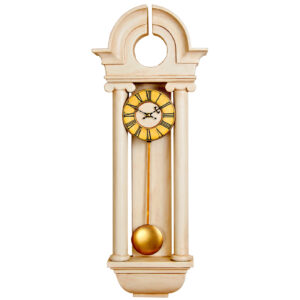 Classical style Pendulum Wall Clock with Regency Pediment.