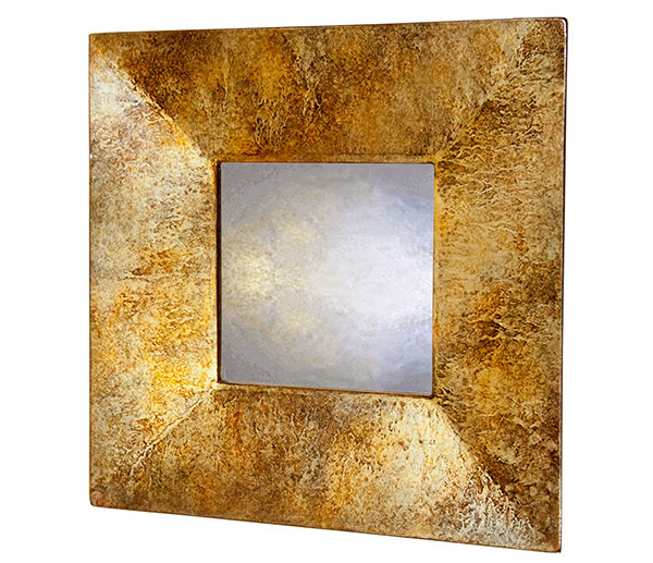 rusty-brown-marble-swept-mirror-1 rusty brown marble swept mirror, showing round mirror with brown frame and marble pattern.