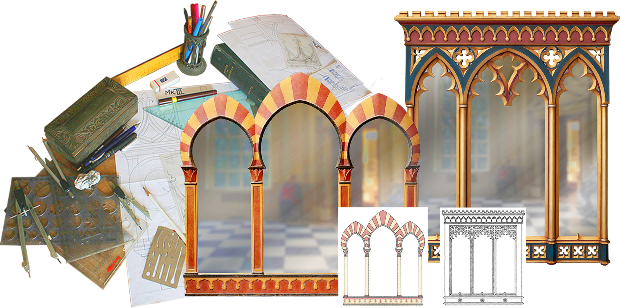 A selection of my handmade Bespoke Mirrors designed to your specification.