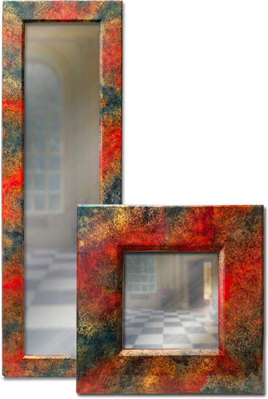 An example of contemporary style made to measure wall mirror customised into full length mirror.